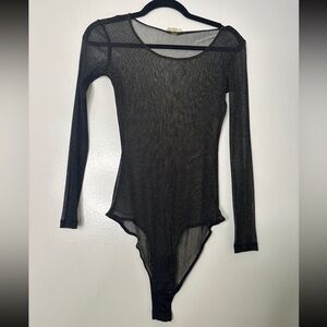 Elegant Black Sheer Bodysuit